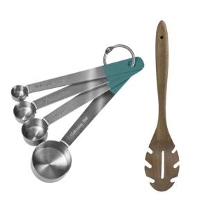 Jamie Oliver – Measuring Spoons Set (4 Piece) & Acacia Wooden Spoon Jamie Oliver – Measuring Spoons Set (4 Piece) & Acacia Wooden Spoon