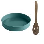 Jamie Oliver – Loose Base Round Cake Tin 20cm Atlantic Green & Wood Spoon Jamie Oliver – Loose Base Round Cake Tin 20cm Atlantic Green & Wood Spoon