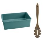 Jamie Oliver – 1.5L Non-Stick Loaf Tin and Acacia Wooden Spoon Jamie Oliver – 1.5L Non-Stick Loaf Tin and Acacia Wooden Spoon