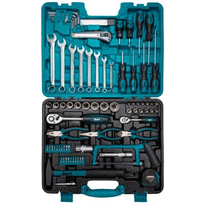 Bort – Mechanics DIY Hand Tool Set with Sockets & Spanners – 90 Pieces Bort – Mechanics DIY Hand Tool Set with Sockets & Spanners – 90 Pieces