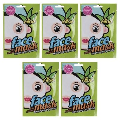Bling Pop – Aloe Moisturising and Brightening Face Masks (20ml) – Pack of 5 Bling Pop – Aloe Moisturising and Brightening Face Masks (20ml) – Pack of 5