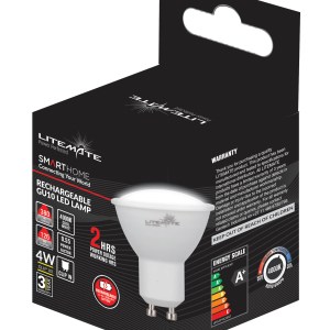 Litemate Loadshedding Rechargeable 4W GU10 LED Lamp Litemate Loadshedding Rechargeable 4W GU10 LED Lamp