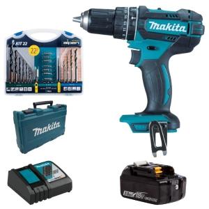 Makita – Cordless Impact Drill Kit DHP482ZJ and Alpen Drill Bits (22 Pieces) Makita – Cordless Impact Drill Kit DHP482ZJ and Alpen Drill Bits (22 Pieces)