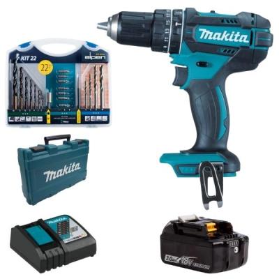 Makita – Cordless Impact Drill Kit DHP482ZJ and Alpen Drill Bits (22 Pieces) Makita – Cordless Impact Drill Kit DHP482ZJ and Alpen Drill Bits (22 Pieces)