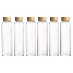 DAY – Glass Water Bottle with Bamboo Lid – 1L – Pack of 6 DAY – Glass Water Bottle with Bamboo Lid – 1L – Pack of 6