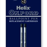 HELIX OXFORD Ballpoint Refills Medium Black 2’s HELIX OXFORD Ballpoint Refills Medium Black 2’s
