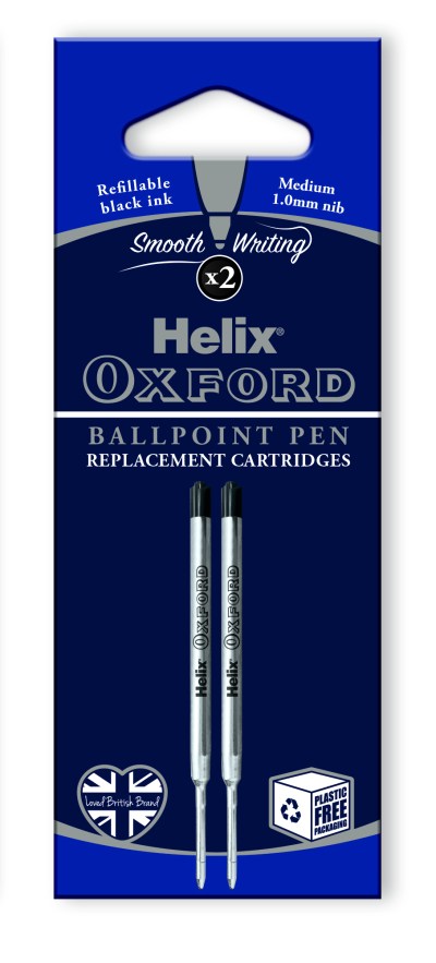 HELIX OXFORD Ballpoint Refills Medium Black 2’s HELIX OXFORD Ballpoint Refills Medium Black 2’s
