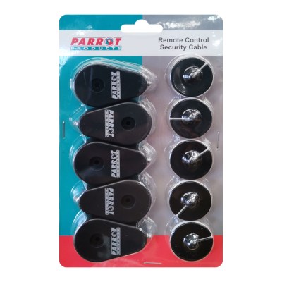 Parrot Pack of 5 Security Cables With 950mm Steel Cord Parrot Pack of 5 Security Cables With 950mm Steel Cord