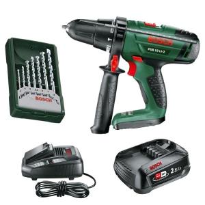 Bosch – Cordless Lithium- Ion Hammer Drill Kit and 7 Piece Drill Bit Set Bosch – Cordless Lithium- Ion Hammer Drill Kit and 7 Piece Drill Bit Set