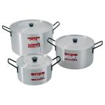 Oli – Stewpot Set/ Emeried Finish Stewpot Set (7, 12 and 21L) – 6 Piece Oli – Stewpot Set/ Emeried Finish Stewpot Set (7, 12 and 21L) – 6 Piece