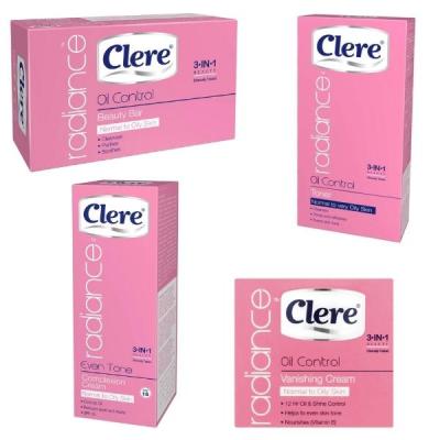 Clere – Oil Control Skin Care Combo Pack – Normal To Oily Skin – 4 Piece Clere – Oil Control Skin Care Combo Pack – Normal To Oily Skin – 4 Piece