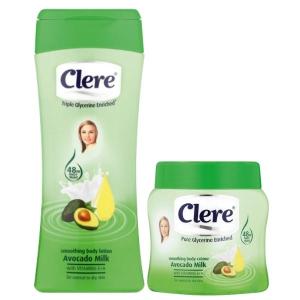 Clere – Body Lotion 200ml and Body Crème 300ml Combo Set – Avocado Milk Clere – Body Lotion 200ml and Body Crème 300ml Combo Set – Avocado Milk