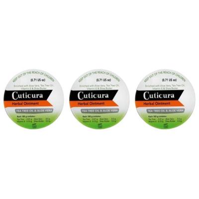 Cuticura – Herbal Ointment 10g – Tea Tree Oil & Aloe Vera – Pack of 3 Cuticura – Herbal Ointment 10g – Tea Tree Oil & Aloe Vera – Pack of 3