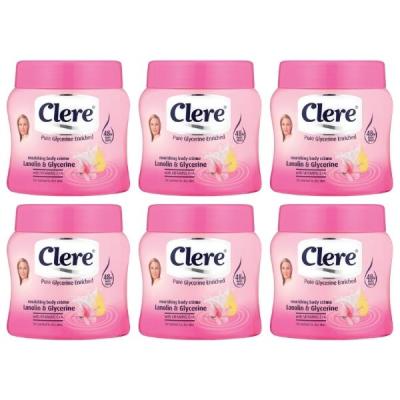Clere – Body Crème 300ml – Lanolin and Glycerine – Pack of 6 Clere – Body Crème 300ml – Lanolin and Glycerine – Pack of 6