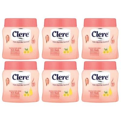 Clere – Body Crème 500ml – Rich Musk – Pack of 6 Clere – Body Crème 500ml – Rich Musk – Pack of 6