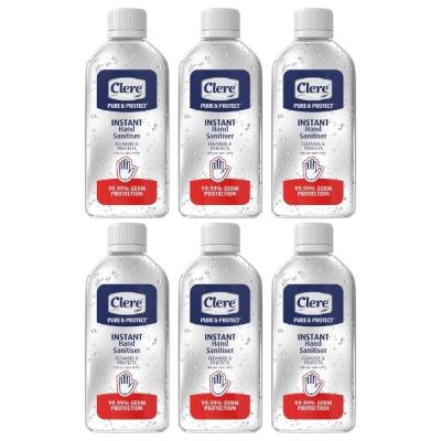 Clere – Pure & Protect Instant Hand Sanitiser Gel 100ml – Pack of 6 Clere – Pure & Protect Instant Hand Sanitiser Gel 100ml – Pack of 6