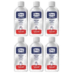 Clere – Pure & Protect Instant Hand Sanitiser Gel 100ml – Pack of 6 Clere – Pure & Protect Instant Hand Sanitiser Gel 100ml – Pack of 6