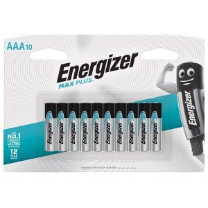 Energizer 1.5v MAX PLUS Alkaline AAA Battery Card 10 Energizer 1.5v MAX PLUS Alkaline AAA Battery Card 10