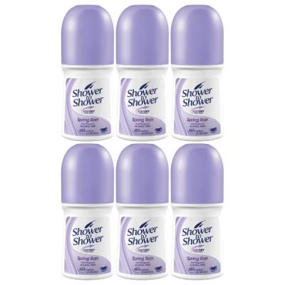Shower To Shower – Ladies Roll-On 50ml -Spring Rain – Pack of 6 Shower To Shower – Ladies Roll-On 50ml -Spring Rain – Pack of 6
