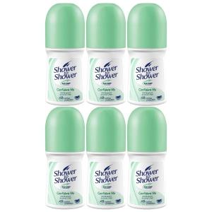 Shower to Shower – Ladies Roll-On 50ml – Confident Me – Pack of 6 Shower to Shower – Ladies Roll-On 50ml – Confident Me – Pack of 6