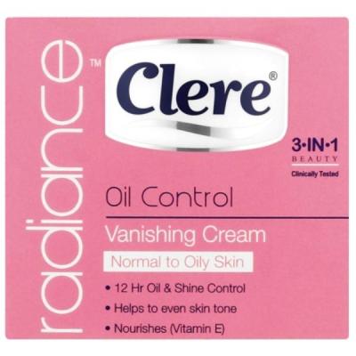 Clere – Oil Control Vanishing Cream 50ml – Normal to Oily Skin – Pack of 6 Clere – Oil Control Vanishing Cream 50ml – Normal to Oily Skin – Pack of 6