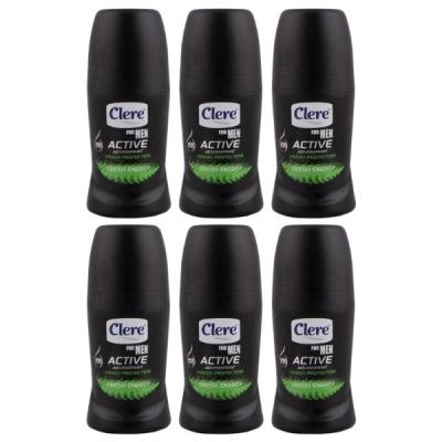 Clere – Roll On Deodorant For Men 50ml – Fresh Energy – Pack of 6 Clere – Roll On Deodorant For Men 50ml – Fresh Energy – Pack of 6
