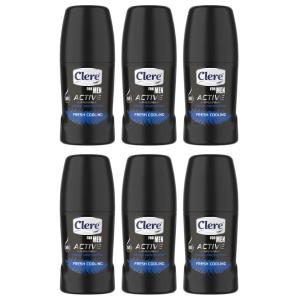 Clere – Roll On Deodorant For Men 50ml – Fresh Cooling – Pack of 6 Clere – Roll On Deodorant For Men 50ml – Fresh Cooling – Pack of 6