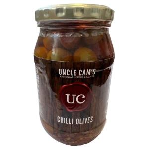 Uncle Cam’s – Chilli Olives – 410g Uncle Cam’s – Chilli Olives – 410g