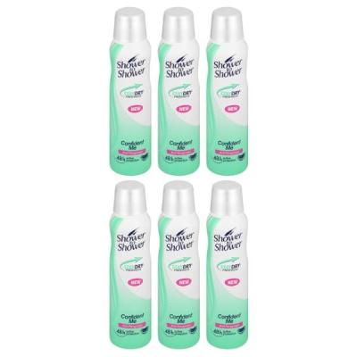 Shower To Shower – Ladies Anti-Perspirant 150ml – Confident Me – Pack of 6 Shower To Shower – Ladies Anti-Perspirant 150ml – Confident Me – Pack of 6