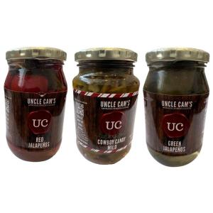 Uncle Cam’s – Artisanal Pickled Jalapeno Peppers Assorted – Pack of 3 Uncle Cam’s – Artisanal Pickled Jalapeno Peppers Assorted – Pack of 3