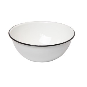 New World- Enamel Cash Bowl Mixing bowl 16cm set of 6 – White New World- Enamel Cash Bowl Mixing bowl 16cm set of 6 – White