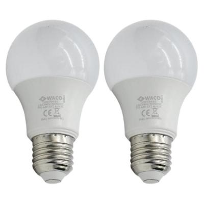Waco – LED Sphere Bulb / Lamp A60 E27 4000K Cool White 7W – Pack of 2 Waco – LED Sphere Bulb / Lamp A60 E27 4000K Cool White 7W – Pack of 2