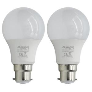 Waco – LED Sphere Bulb / Lamp A60 B22 4000K Cool Day Light – 9W Pack of 2 Waco – LED Sphere Bulb / Lamp A60 B22 4000K Cool Day Light – 9W Pack of 2