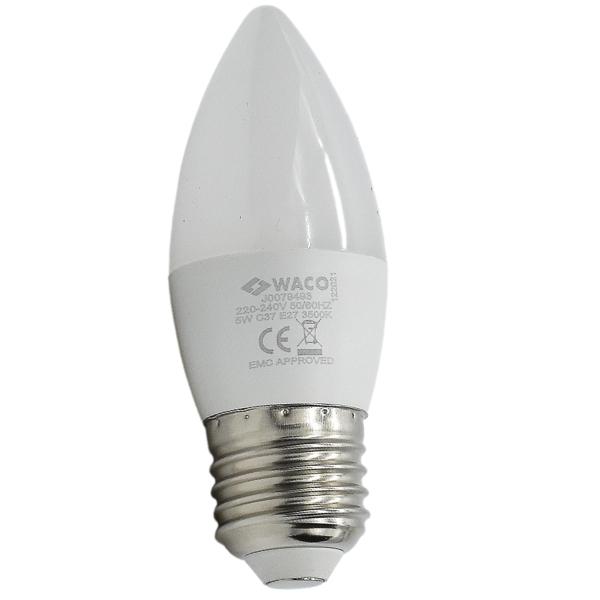 Waco – LED Lamp Candle / C37 E27 3500K – Warm White – 5W Waco – LED Lamp Candle / C37 E27 3500K – Warm White – 5W