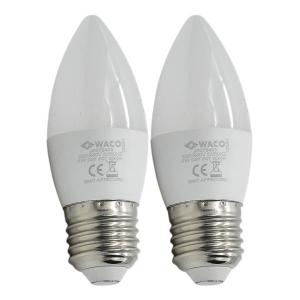 Waco – LED Lamp Candle / C37 E27 3500K – Warm White – 5W Pack of 2 Waco – LED Lamp Candle / C37 E27 3500K – Warm White – 5W Pack of 2