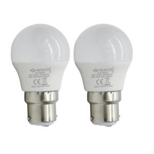 Waco – LED Lamp Golf Ball / G45 B22 3500K – Warm White – 5W Pack of 2 Waco – LED Lamp Golf Ball / G45 B22 3500K – Warm White – 5W Pack of 2