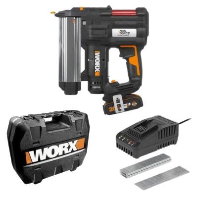 Worx – Cordless 2-in-1 Nail and Staple Gun with 2.0Ah Battery & Charger Worx – Cordless 2-in-1 Nail and Staple Gun with 2.0Ah Battery & Charger