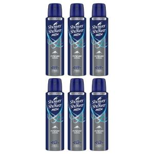 Shower To Shower – Deodorant For Men – 150ml Intense Cool – Pack of 6 Shower To Shower – Deodorant For Men – 150ml Intense Cool – Pack of 6