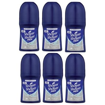 Shower To Shower – Roll – On For Men 50ml – Intense Cool Pack of 6 Shower To Shower – Roll – On For Men 50ml – Intense Cool Pack of 6