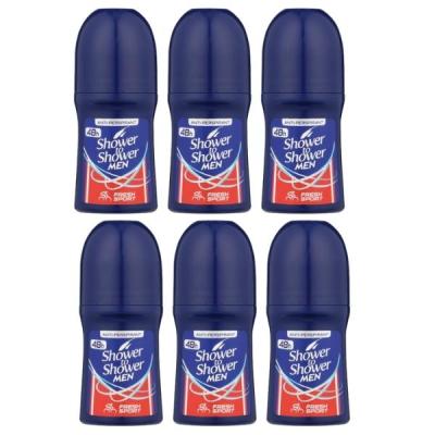 Shower To Shower – Roll – On For Men 50ml – Fresh Sport Pack of 6 Shower To Shower – Roll – On For Men 50ml – Fresh Sport Pack of 6