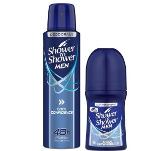Shower To Shower -Deodorant & Anti-Perspirant-Combo For Men Cool Confidence Shower To Shower -Deodorant & Anti-Perspirant-Combo For Men Cool Confidence