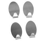 Pack of 12 x Oval Hooks, Stainless Steel, 4 Pieces Pack of 12 x Oval Hooks, Stainless Steel, 4 Pieces