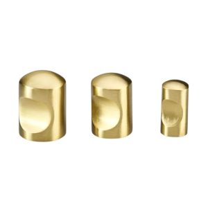 Pack of 6x Bite Knob, Brushed Brass, 12mm x 18mm Pack of 6x Bite Knob, Brushed Brass, 12mm x 18mm
