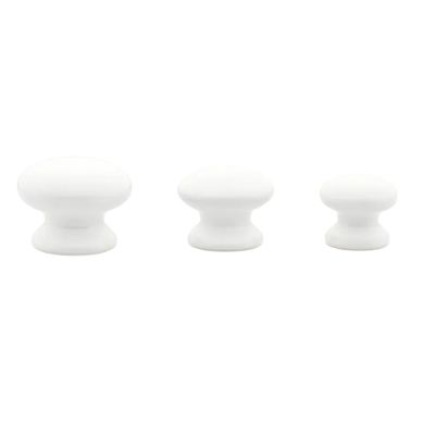 Pack of 10 x Porcelain Knob, White, 38mm Pack of 10 x Porcelain Knob, White, 38mm