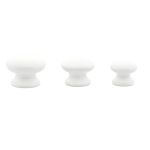 Pack of 10 x Porcelain Knob, White, 38mm Pack of 10 x Porcelain Knob, White, 38mm