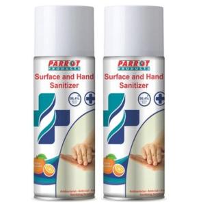 Parrot Products – 96.4% Alcohol Aerosol Sanitizer Citrus (400ml) Pack of 2 Parrot Products – 96.4% Alcohol Aerosol Sanitizer Citrus (400ml) Pack of 2