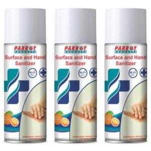 Parrot Products – 96.4% Alcohol Aerosol Sanitizer Citrus (400ml) Pack of 3 Parrot Products – 96.4% Alcohol Aerosol Sanitizer Citrus (400ml) Pack of 3