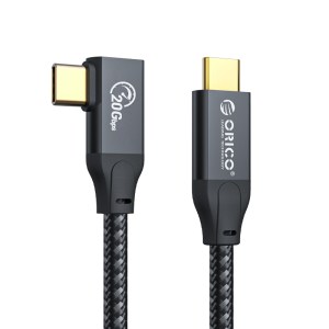 Orico USB3.2 Gen2x2 L-Shaped Braided Type-C High-speed Data Cable 1M Orico USB3.2 Gen2x2 L-Shaped Braided Type-C High-speed Data Cable 1M