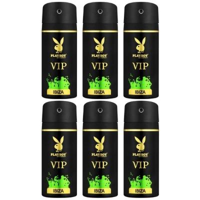 PlayBoy – Men Deodorant 150ml – VIP Ibiza – Pack of 6 PlayBoy – Men Deodorant 150ml – VIP Ibiza – Pack of 6