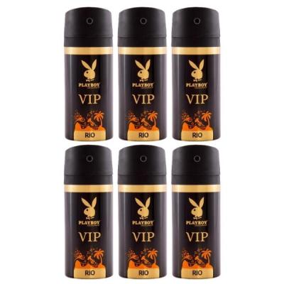 PlayBoy – Men Deodorant 150ml – VIP RIO – Pack of 6 PlayBoy – Men Deodorant 150ml – VIP RIO – Pack of 6